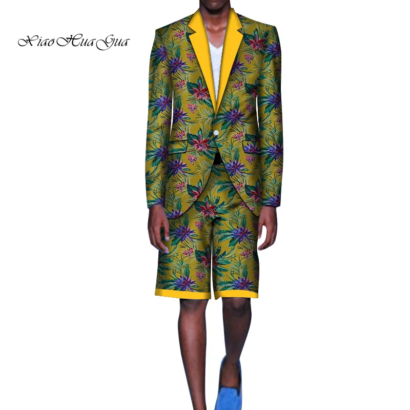 Летние мужские костюмы Bazin Riche блейзер и шорты комплект со штанами из хлопка