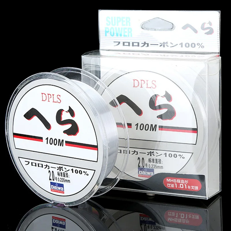 Superior Quality 100M Fluorocarbon Fishing Line clear 4-32LB Carbon Fiber Leader Fly Pesca | Спорт и развлечения