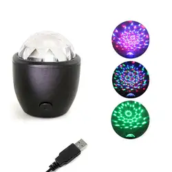 BRELONG DJ лампа, 9 цветов светодиодный сценический свет ротационный Кристалл Волшебный шар свет USB диско