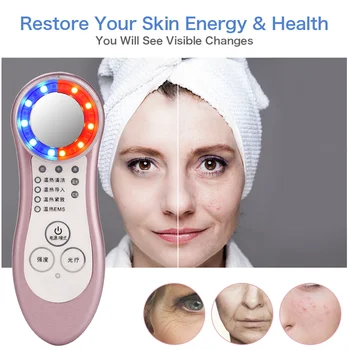 

LED Facial Massager Brush Waterproof Design Skin Cleanser Spin Brush Set Tool For Remove Acne Portable Deep Facial Cleansing
