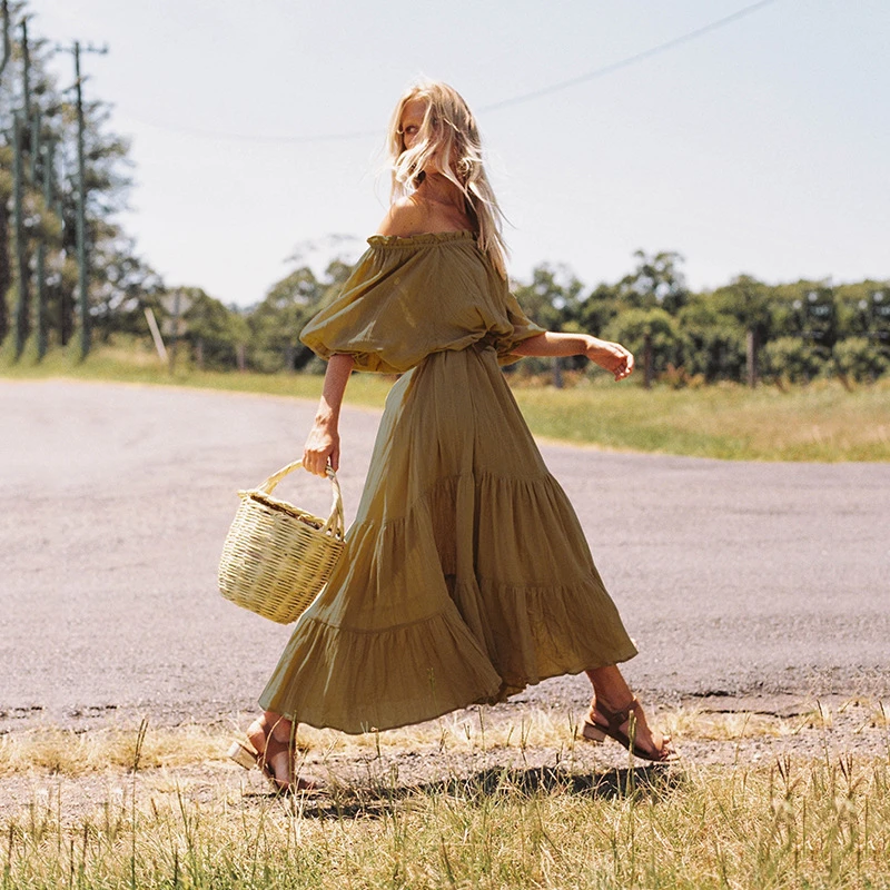 maxi dress elegant off shoulder dresses woman party night luxury vintage clothes plus size dress long korean style women fashion