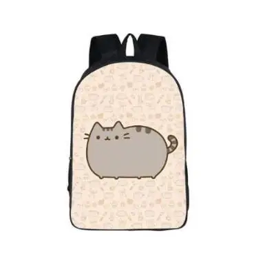 Picture color Прекрасный Детский Школьный рюкзак Pusheen Cat, рюкзак для подростков, девочек, Студенческая школьная дорожная сумка через плечо, Mochila Escolar - Цвет: Picture color