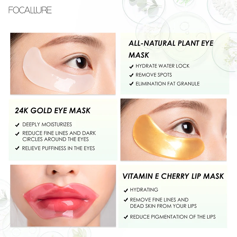 Collagen Crystal Eye Mask Face Mask Gel Eye Patches For Eye Bag Wrinkle Dark Circles Repair Skin Lip Care Korean Cosmetics TSLM1