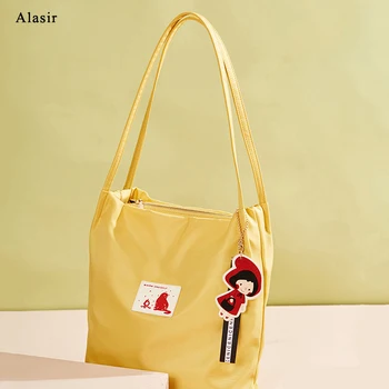 

Alasir Canvas Bag Female Shoulder Bag Japanese Large Capacity Crossbody Bag Simple Commuter Handbag Women Casual Student Bag