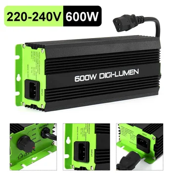 

Digital 600W Ballasts for Garden Planter Grow Lights HPS MH Bulbs Electronic Dimmable