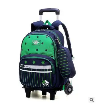 School Trolley Backpack Bags for Kids Student Wheeled School Bag on Wheels for Boys Children Travel Bags with Wheels