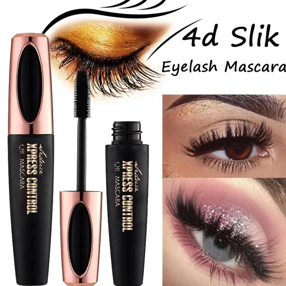 

4D Silk Fiber Mascara Long Eyelash Mascara Thick and Long Curled Waterproof and Sweat-proof Long-lasting Makeup Eyes Cosmetic