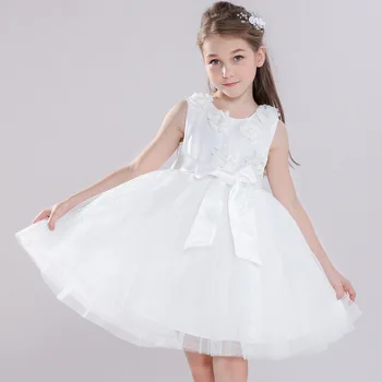 

Designer Girl Wedding Dress Little Bridesmaid 3D Flower Princess Dresses Girl's Birthday Party Dinner Party First Dinner Dress