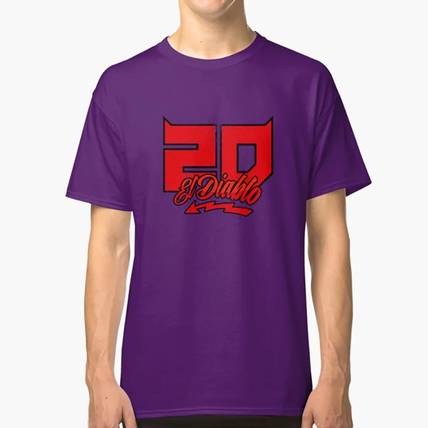 Fabio \ "El Diablo \" Quartararo футболка гонки гонщик 20 fabio quartararo демон дьявол - Цвет: purple