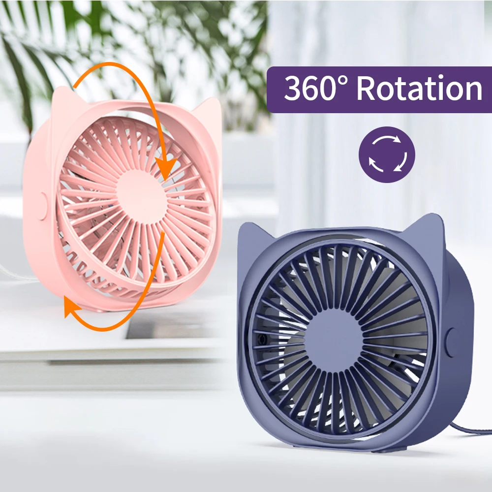 3 скоростной мини вентилятор Airco USB Настольный портативный воздушный кулер с