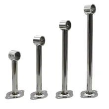 Manufacturers Direct Selling Thick Stainless Steel Bracket Balcony Fixed Clothing Rod Hanging through Flange Base Clothes Rack A