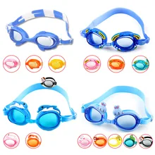Китайский Зодиак, детские плавательные очки, водонепроницаемые, противотуманные, высокое разрешение, для мужчин и женщин, детей, маленькие рыбки, краб, плавание G