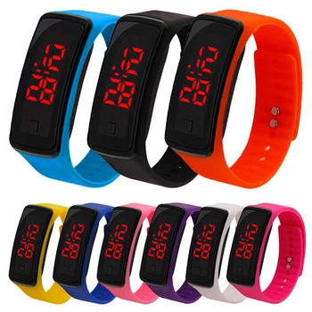 

Sport Bracelet Silicone Adjustable Band LED Screen Electronic Digital Wrist Watch Bracelet Silicone Smart Wrist For Children Kid