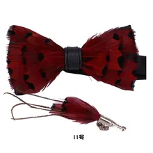 Перо галстук-бабочка Броши/воротник иглы набор мужской свадебный банкет представление галстук-бабочка классический тренд высокого класса настраиваемый