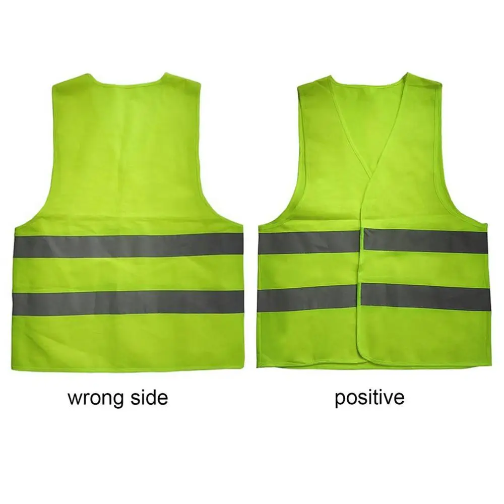 yellow Новая xL-3XL большого размера Высококачественная для бега Предупреждение светоотражающие жилеты безопасности высокая видимость День Ночь защитный жилет куртка - Цвет: yellow