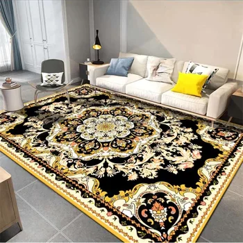 

European Retro Persian Elegant Floral Ethnic Style Kitchen Living Room Bedroom Bedside Carpet Floor Mats