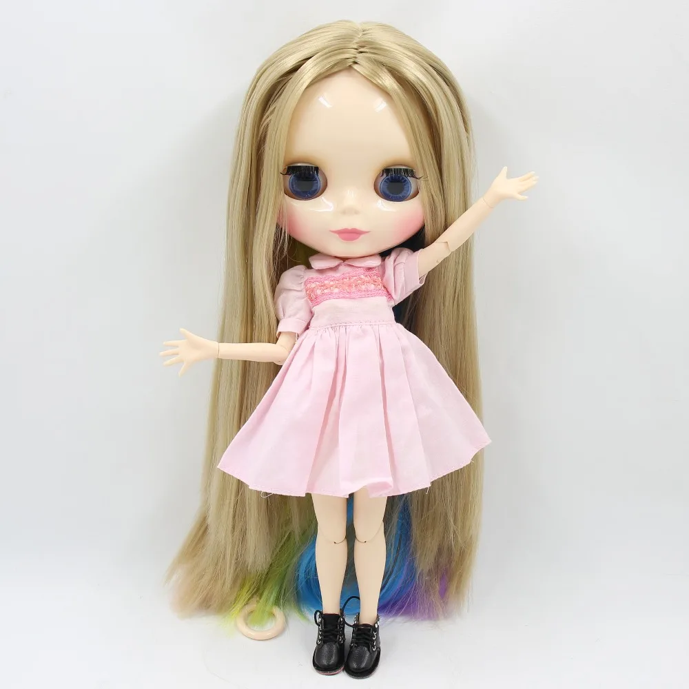 Neo Blythe Doll with Multi-Color Hair, White Skin, Shiny Cute Face & Custom Jointed Body 2