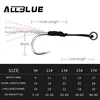 ALLBLUE 6pcs/lot Metal Jig Assist Hook With PE Line Feather Solid Ring Jigging Spoon Saltwater Fishhook for 10-60g Lure ► Photo 2/6