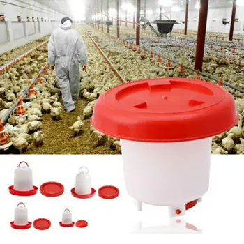 

FAROOT Robust Plastic Chicken Quail Poultry Hen Drinker Food Feeder Chicken Farm Drinking Fountain1.5 / 2.5 / 4L