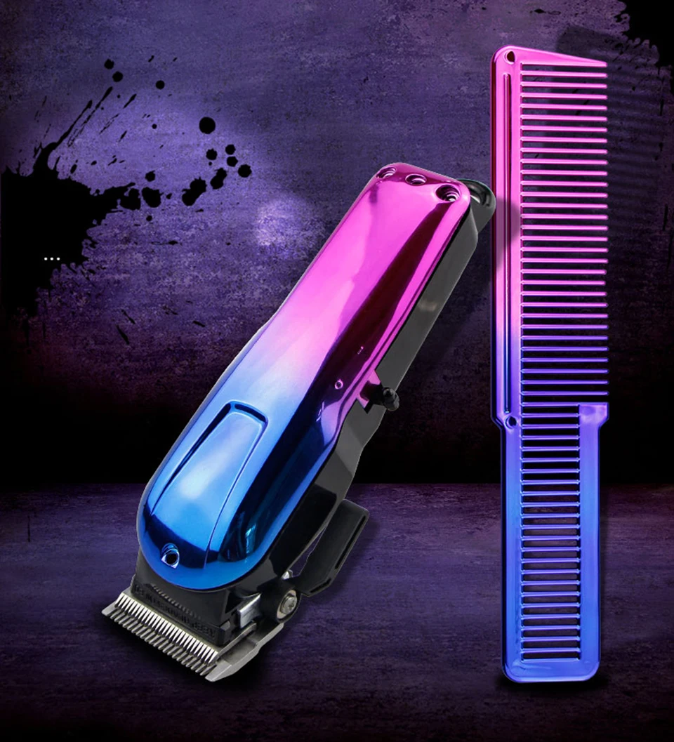 CestoMen, гальваническое покрытие, гладкая машинка для стрижки волос, расческа, парикмахерские аксессуары, роскошная профессиональная машинка для стрижки волос, триммер, чехол