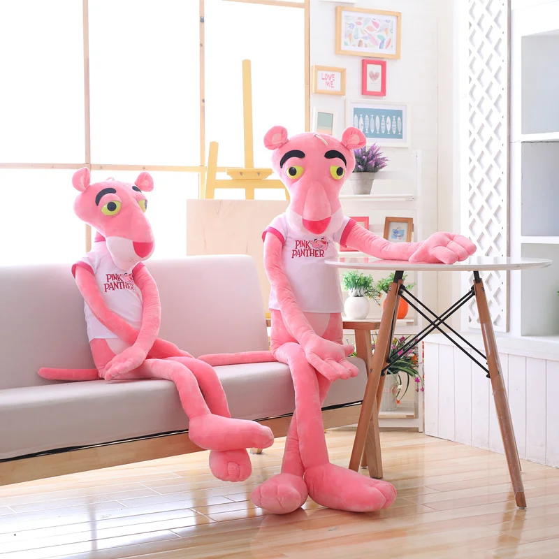 High Quality Big Size Baby Toys Plaything Cute Naughty Pink Panther Plush Stuffed Doll Toy Home Decor Kawaii Xtmas Gift 55-145CM