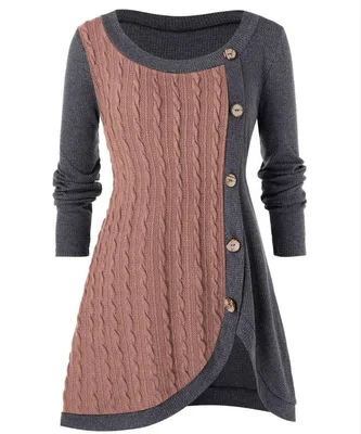 Длинный женский свитер размера плюс 5XL, неровные вязанные пуловеры, женские свитера, топы для девушек, джемпер для женщин, вязаные свитера