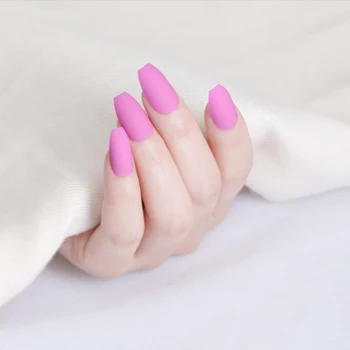 

24pcs Matte /UV False Nail Detachable Tips For Nail Extension Manicure Art press on Fake False Nails Removable Jelly Gum
