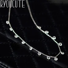 Панк Винтаж 925 стерлингового серебра циркон бусины ожерелья с подвесками для женщин Подарочные ожерелья с кулонами и надписями Colar