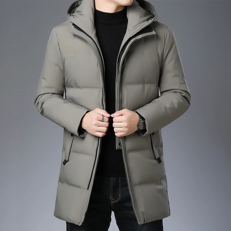 Hollirtiger белая куртка на утином пуху Мужская Легкая отстегивающаяся толстовка мужская одежда приталенный черный серый зеленый Длинный дизайнерский пуховик