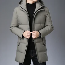 Hollirtiger белая куртка на утином пуху Мужская Легкая отстегивающаяся толстовка мужская одежда приталенный черный серый зеленый Длинный дизайнерский пуховик