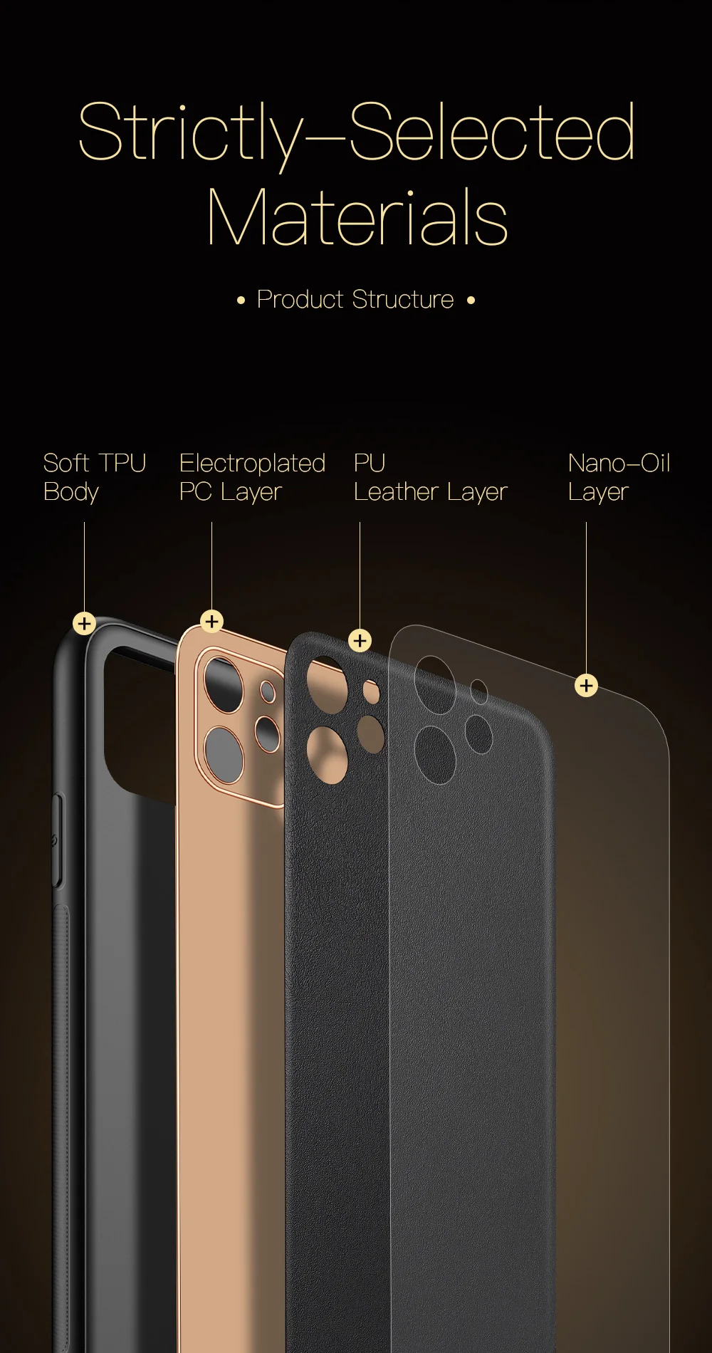 rhinoshield case Luxury PU Leather Case For iPhone 12 Pro Max Case Business Cover For iPhone 11 Pro Max SE 2020 7 8 Plating Shockproof Back Cases mous phone case