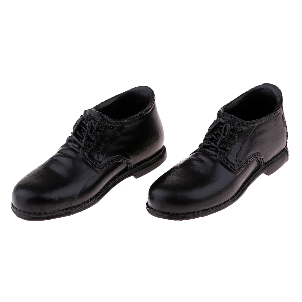 1/6 Scale Model Black Leather Shoes for 12 inch   Parts