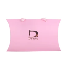 Накладные волосы Virgin упаковка бумажная Подушка Коробка, может быть с пользовательским логотипом название бренда металлические наклейки, пучок волос упаковочная коробка