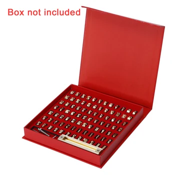 

Branding With Box Exquisite Copper Hot Stamps Imprint Movable Mold Assortment Durable Uppercase Alphabet Set Practical Letters