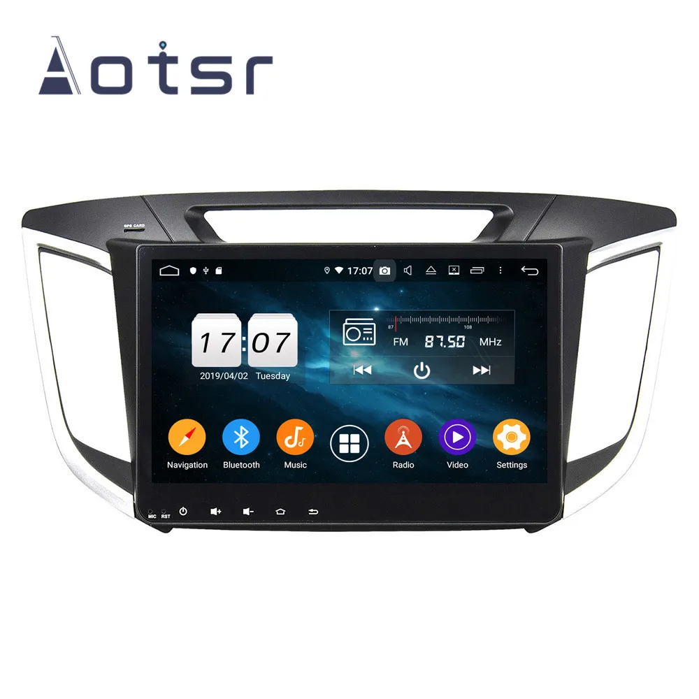 Android 9 4+ 64G DSP ips автомобильный радиоплеер gps навигация для HYUNDAI IX25 головное устройство мультимедийный Кассетный плеер рекордер