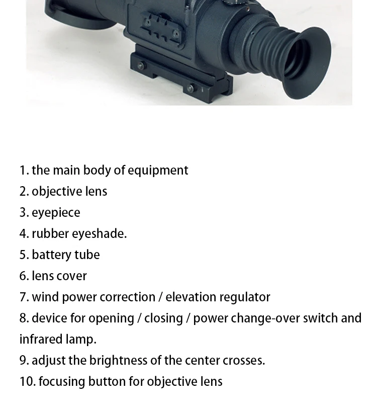 DN650 поколения 6-кратное ночного видения крест Высокое разрешение инфракрасный Ночное видение ночного Охота инфракрасного ночного видения телескоп