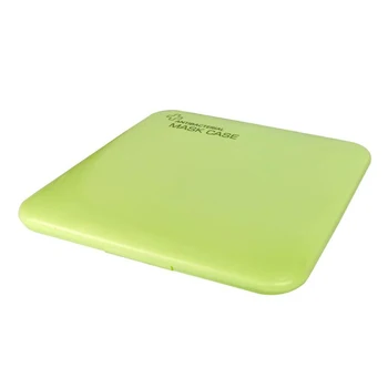 

Essential Face Cover Compartment Storage Box Waterproof Dustproof Mask Disposable Case Green Practical Adjustable Plastic Case