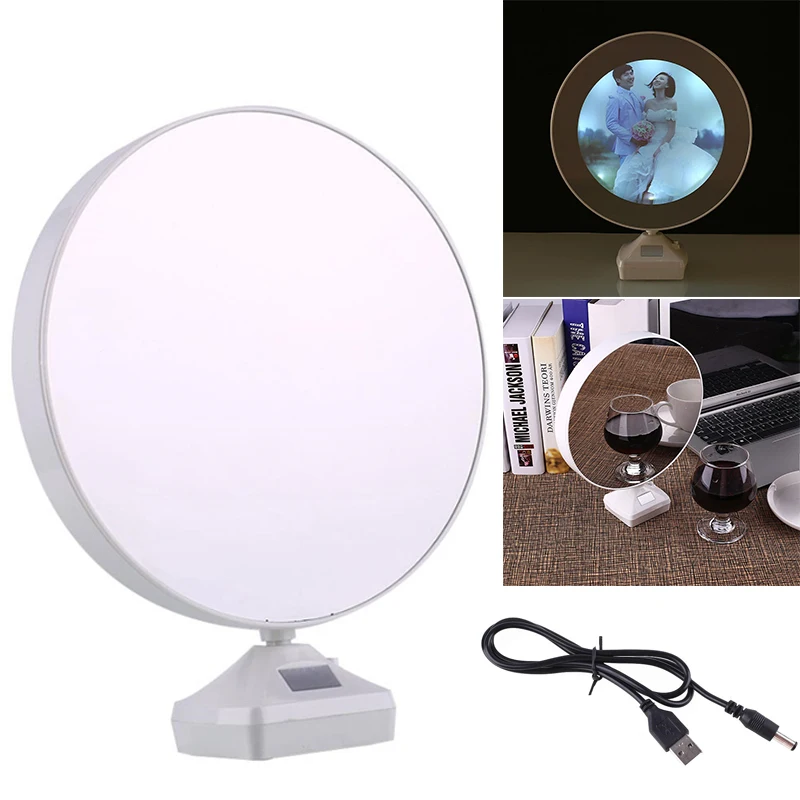 Luminous Glowing Mirror Magical LED Photo Frame DC5V Multifunction White Home