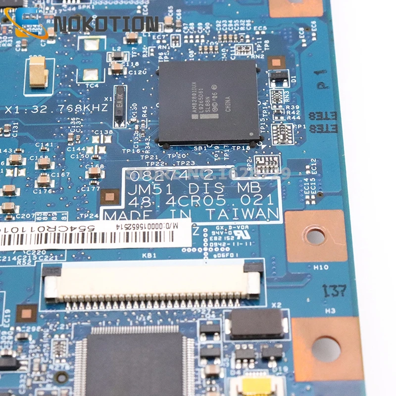 NOKOTION JM51 DIS MB 48.4CR05.021 материнская плата для ноутбука acer aspire 4810 т HD4300 DDR3 бортовой процессор основной плате полный испытания