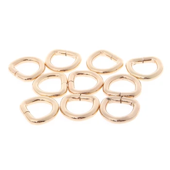 

10Pcs Metal D Ring Buckle Handbag Leather Bag Purse Strap Belt Web Clasp 12mm C90E