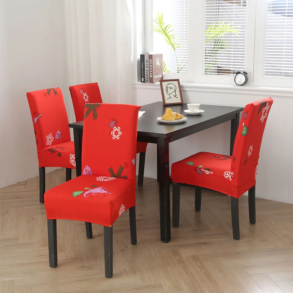 Kerst Stoel чехол Grote Elastische Zetel Stoelbekleding Xmas стрейч Hoge ковер Kussenovertrekken для Kerst Banket Вечерние