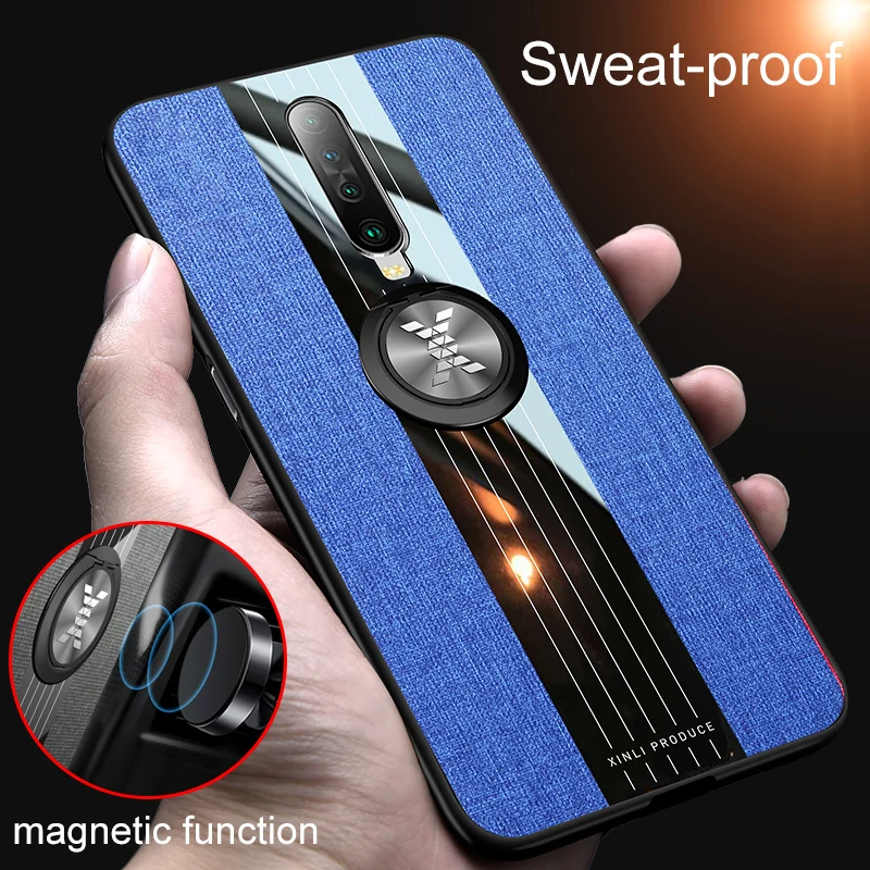 For Xiaomi Redmi K30 Note 8 7 Pro 8A 7A K20 Car Magnetic Ring Leather Case for MI CC9 10 9T Stand Back Cover | Мобильные телефоны и