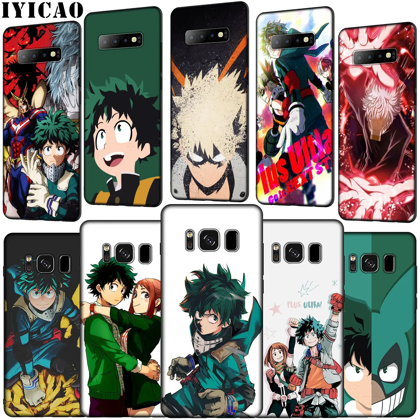 IYICAO Cartoon My Hero Academy Soft Silicone Phone Case for Samsung Galaxy S20 Ultra S10 Lite S9 S8 Plus S6 S7 Edge S10e Cover |