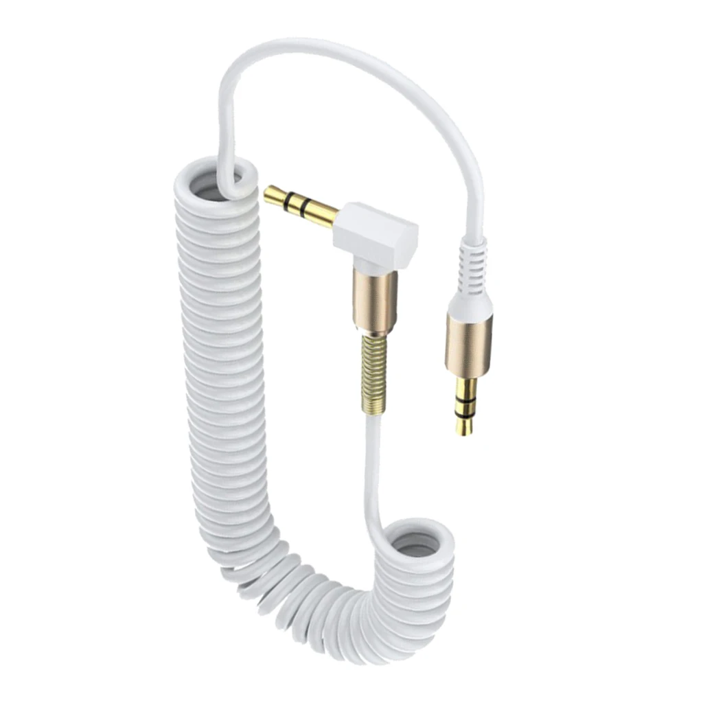 3.5mm Audio Jack to Jack Cable Car Aux Stereo Straight to Right-angle Audio Cable for iPhone Speaker 