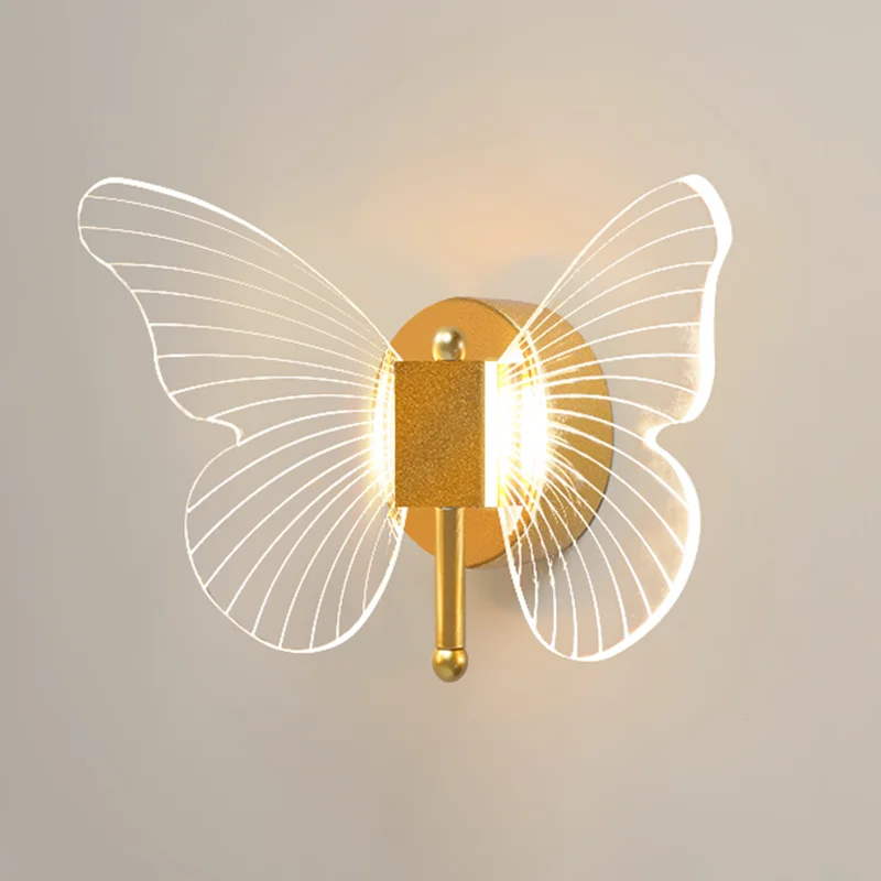 Butterfly LED Wall Lamp Bedside Wall Light Indoor Lighting For Home Bedroom Living Room Decoration Background Light Fixture wall light fixture