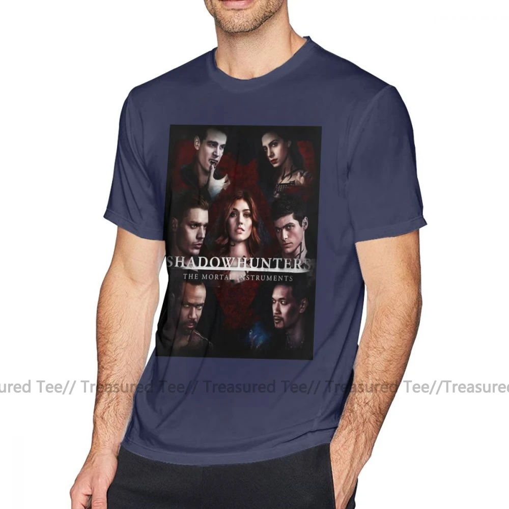 Shadowhunter футболка shadowhunter-Poster футболка забавная Пляжная футболка с короткими рукавами 100 хлопок мужская футболка с принтом - Цвет: Navy Blue