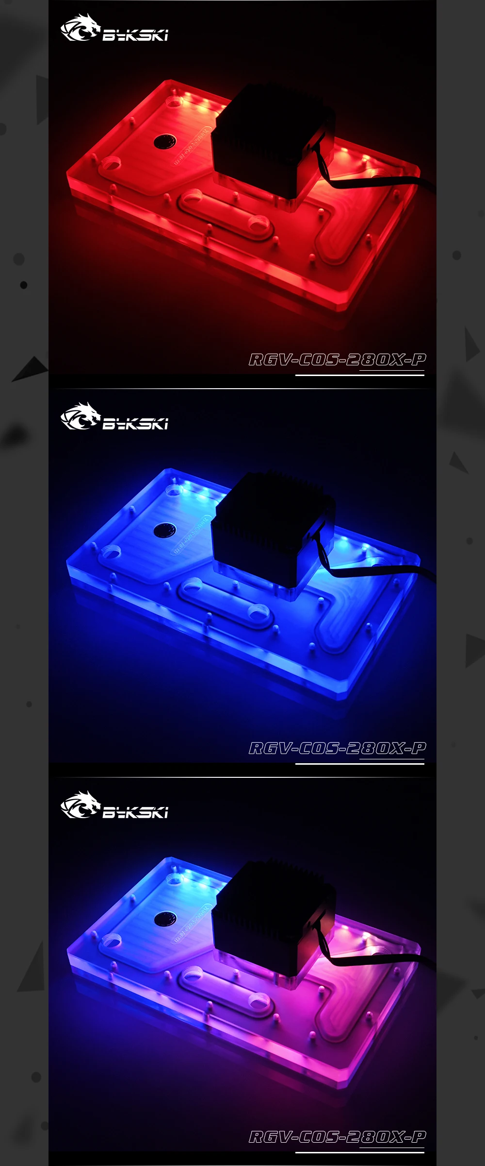 Bykski RGV-COS-280X-P водные платы для Corsair 280Xd чехол для Intel cpu водоблок и один GPU корпус