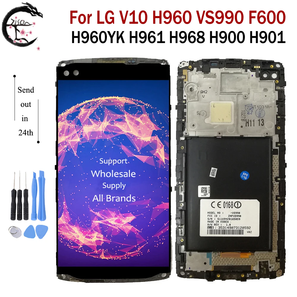 

5.7" LCD With Frame For LG V10 H960 H960YK H961 F600 H968 H900 H901 VS990 LCD Display Screen Touch Sensor Digitizer Assembly