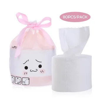 

Wash Facial Cleansing Towel Stretch Bag 80 Pcs Disposable Face Wash Cotton Soft Towel Wash Facial Cleansing Towel Stretch Bag