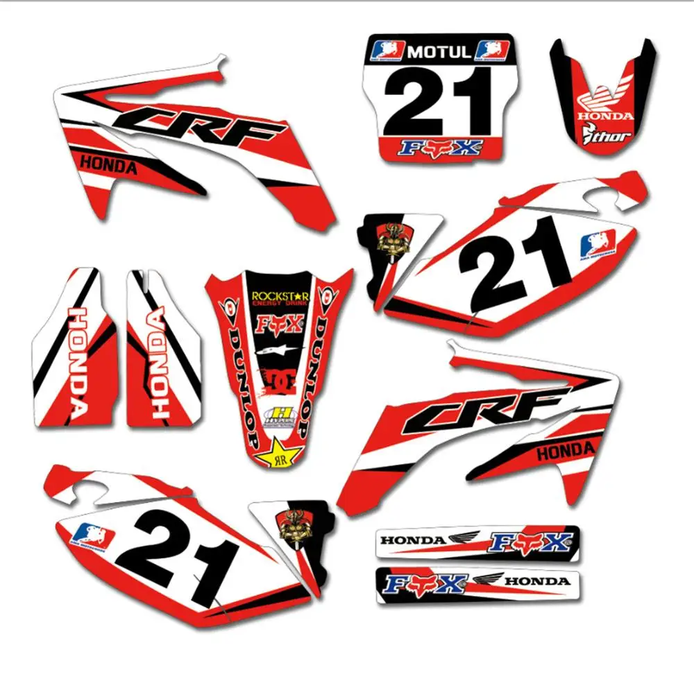 Dirt Bike графические наклейки для Honda CRF250 CRF 250 2005-2009/CRF450 2006-2008 CRF 450